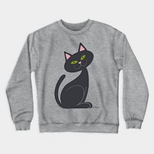 Dark Grey Kitty Crewneck Sweatshirt